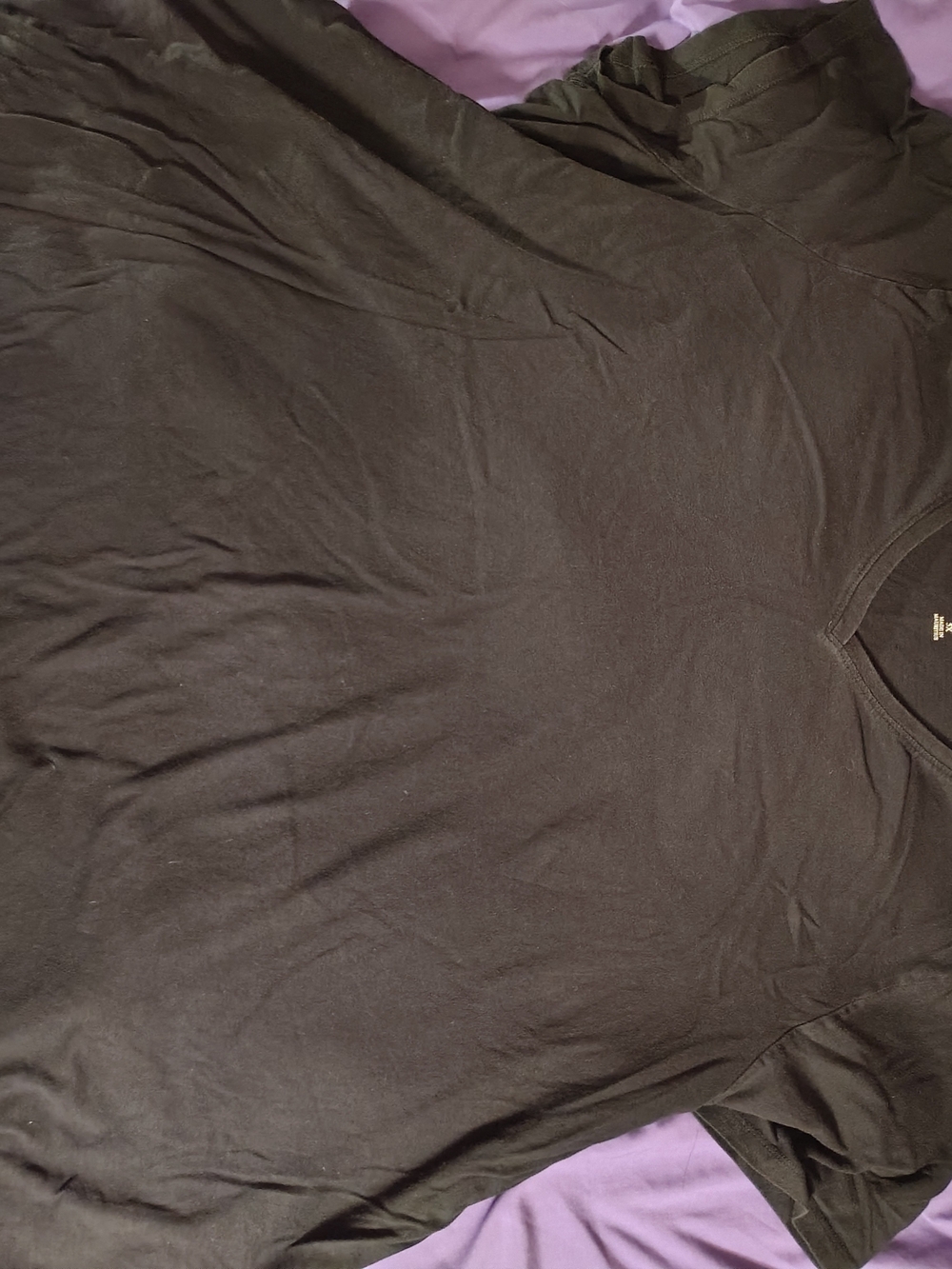 Roaman's Perfect T Tunic Black V-Neck 5X 38/40